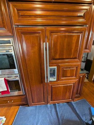 Custom panel Sub-Zero built-in refrigerator serviced by SAVA in Chicago luxury home